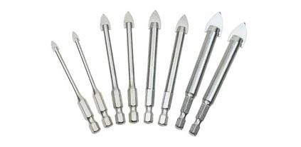 1/4 Hex Shank Glass Drill Bits YG6X ปรับทิศ 3-20 มม.