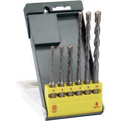 6PCS SDS Plus Hammer Drill Bit Set สําหรับคอนกรีตแกรนิต
