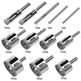 12pc Diamond Core Drill Bit Set 4-50mm สําหรับกระจกกระจกเซรามิก