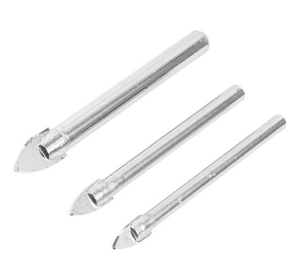 6pcs YG6X Glass Drill Bit ตั้งอยู่ในกล่องอลูมิเนียม