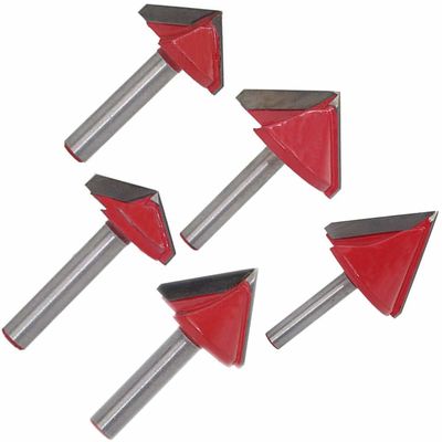 บิต V-Groove Router ที่มีปลายคาร์ไบด์สําหรับอะลูมิเนียมพลาสติกไม้