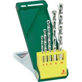 5pcs Tungsten Carbide Masonry Drill Bit Set ครอมเคลือบ