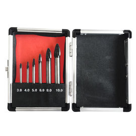 6pcs YG6X Glass Drill Bit ตั้งอยู่ในกล่องอลูมิเนียม