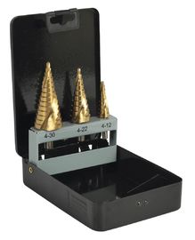 3pcs ทิตาเนียมเคลือบขั้นตอนเจาะ Bit ชุด Hex Shank สําหรับโลหะ