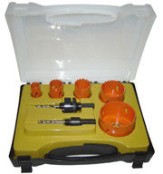 7PCS Bi-Metal Hole Saw Set สําหรับตัดเหล็กไร้ขัดและเหล็ก