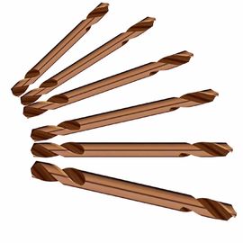 สีเหลืองอำพันเสร็จสิ้นดอกสว่านคู่สิ้นสุด HSS M35 Co5% Tubby Body Twist Bit